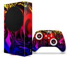 WraptorSkinz Skin Wrap compatible with the 2020 XBOX Series S Console and Controller Liquid Metal Chrome Flame Hot (XBOX NOT INCLUDED)