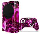 WraptorSkinz Skin Wrap compatible with the 2020 XBOX Series S Console and Controller Liquid Metal Chrome Hot Pink Fuchsia (XBOX NOT INCLUDED)