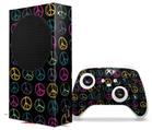WraptorSkinz Skin Wrap compatible with the 2020 XBOX Series S Console and Controller Kearas Peace Signs Black (XBOX NOT INCLUDED)
