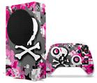 WraptorSkinz Skin Wrap compatible with the 2020 XBOX Series S Console and Controller Girly Pink Bow Skull (XBOX NOT INCLUDED)