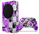 WraptorSkinz Skin Wrap compatible with the 2020 XBOX Series S Console and Controller Purple Checker Skull Splatter (XBOX NOT INCLUDED)