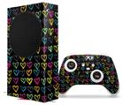 WraptorSkinz Skin Wrap compatible with the 2020 XBOX Series S Console and Controller Kearas Hearts Black (XBOX NOT INCLUDED)