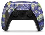 WraptorSkinz Skin Wrap compatible with the Sony PS5 DualSense Controller Vincent Van Gogh Starry Night (CONTROLLER NOT INCLUDED)