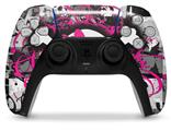 WraptorSkinz Skin Wrap compatible with the Sony PS5 DualSense Controller Splatter Girly Skull (CONTROLLER NOT INCLUDED)