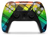 WraptorSkinz Skin Wrap compatible with the Sony PS5 DualSense Controller Rainbow Plaid (CONTROLLER NOT INCLUDED)