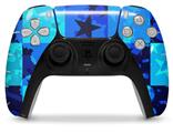 WraptorSkinz Skin Wrap compatible with the Sony PS5 DualSense Controller Blue Star Checkers (CONTROLLER NOT INCLUDED)
