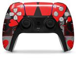 WraptorSkinz Skin Wrap compatible with the Sony PS5 DualSense Controller Emo Star Heart (CONTROLLER NOT INCLUDED)