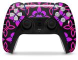 WraptorSkinz Skin Wrap compatible with the Sony PS5 DualSense Controller Pink Floral (CONTROLLER NOT INCLUDED)