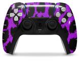 WraptorSkinz Skin Wrap compatible with the Sony PS5 DualSense Controller Purple Leopard (CONTROLLER NOT INCLUDED)