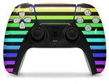 WraptorSkinz Skin Wrap compatible with the Sony PS5 DualSense Controller Stripes Rainbow (CONTROLLER NOT INCLUDED)