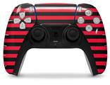 WraptorSkinz Skin Wrap compatible with the Sony PS5 DualSense Controller Stripes Red (CONTROLLER NOT INCLUDED)