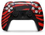 WraptorSkinz Skin Wrap compatible with the Sony PS5 DualSense Controller Zebra Red (CONTROLLER NOT INCLUDED)