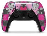 WraptorSkinz Skin Wrap compatible with the Sony PS5 DualSense Controller Princess Skull Heart Pink (CONTROLLER NOT INCLUDED)