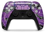 WraptorSkinz Skin Wrap compatible with the Sony PS5 DualSense Controller Purple Girly Skull (CONTROLLER NOT INCLUDED)