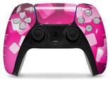 WraptorSkinz Skin Wrap compatible with the Sony PS5 DualSense Controller Bokeh Squared Hot Pink (CONTROLLER NOT INCLUDED)