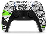 WraptorSkinz Skin Wrap compatible with the Sony PS5 DualSense Controller Baja 0018 Lime Green (CONTROLLER NOT INCLUDED)