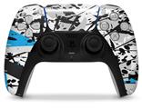 WraptorSkinz Skin Wrap compatible with the Sony PS5 DualSense Controller Baja 0018 Blue Medium (CONTROLLER NOT INCLUDED)