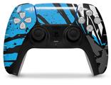 WraptorSkinz Skin Wrap compatible with the Sony PS5 DualSense Controller Baja 0040 Blue Medium (CONTROLLER NOT INCLUDED)