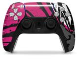 WraptorSkinz Skin Wrap compatible with the Sony PS5 DualSense Controller Baja 0040 Fuchsia Hot Pink (CONTROLLER NOT INCLUDED)