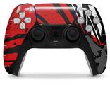 WraptorSkinz Skin Wrap compatible with the Sony PS5 DualSense Controller Baja 0040 Red (CONTROLLER NOT INCLUDED)