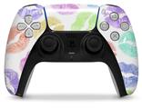 WraptorSkinz Skin Wrap compatible with the Sony PS5 DualSense Controller Rainbow Lips White (CONTROLLER NOT INCLUDED)