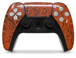 WraptorSkinz Skin Wrap compatible with the Sony PS5 DualSense Controller Folder Doodles Burnt Orange (CONTROLLER NOT INCLUDED)