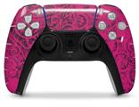 WraptorSkinz Skin Wrap compatible with the Sony PS5 DualSense Controller Folder Doodles Fuchsia (CONTROLLER NOT INCLUDED)