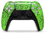 WraptorSkinz Skin Wrap compatible with the Sony PS5 DualSense Controller Folder Doodles Neon Green (CONTROLLER NOT INCLUDED)