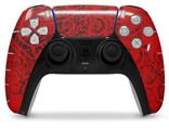 WraptorSkinz Skin Wrap compatible with the Sony PS5 DualSense Controller Folder Doodles Red (CONTROLLER NOT INCLUDED)