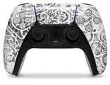 WraptorSkinz Skin Wrap compatible with the Sony PS5 DualSense Controller Folder Doodles White (CONTROLLER NOT INCLUDED)