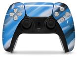 WraptorSkinz Skin Wrap compatible with the Sony PS5 DualSense Controller Paint Blend Blue (CONTROLLER NOT INCLUDED)