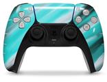 WraptorSkinz Skin Wrap compatible with the Sony PS5 DualSense Controller Paint Blend Teal (CONTROLLER NOT INCLUDED)