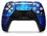 WraptorSkinz Skin Wrap compatible with the Sony PS5 DualSense Controller Cubic Shards Blue (CONTROLLER NOT INCLUDED)