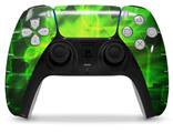 WraptorSkinz Skin Wrap compatible with the Sony PS5 DualSense Controller Cubic Shards Green (CONTROLLER NOT INCLUDED)