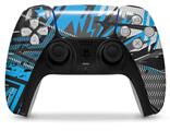 WraptorSkinz Skin Wrap compatible with the Sony PS5 DualSense Controller Baja 0032 Blue Medium (CONTROLLER NOT INCLUDED)