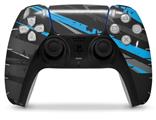 WraptorSkinz Skin Wrap compatible with the Sony PS5 DualSense Controller Baja 0014 Blue Medium (CONTROLLER NOT INCLUDED)