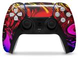 WraptorSkinz Skin Wrap compatible with the Sony PS5 DualSense Controller Liquid Metal Chrome Flame Hot (CONTROLLER NOT INCLUDED)