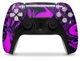 WraptorSkinz Skin Wrap compatible with the Sony PS5 DualSense Controller Liquid Metal Chrome Purple (CONTROLLER NOT INCLUDED)