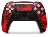WraptorSkinz Skin Wrap compatible with the Sony PS5 DualSense Controller Liquid Metal Chrome Red (CONTROLLER NOT INCLUDED)