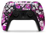 WraptorSkinz Skin Wrap compatible with the Sony PS5 DualSense Controller Pink Star Splatter (CONTROLLER NOT INCLUDED)