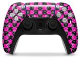 WraptorSkinz Skin Wrap compatible with the Sony PS5 DualSense Controller Skull and Crossbones Checkerboard (CONTROLLER NOT INCLUDED)