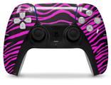 WraptorSkinz Skin Wrap compatible with the Sony PS5 DualSense Controller Pink Zebra (CONTROLLER NOT INCLUDED)