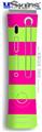 XBOX 360 Faceplate Skin - Psycho Stripes Neon Green and Hot Pink