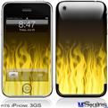 iPhone 3GS Skin - Fire Flames Yellow