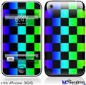 iPhone 3GS Skin - Rainbow Checkerboard