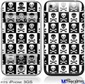 iPhone 3GS Skin - Skull Checkerboard