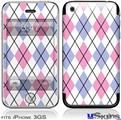 iPhone 3GS Skin - Argyle Pink and Blue