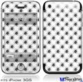 iPhone 3GS Skin - Kearas Daisies Black on White