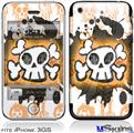 iPhone 3GS Skin - Cartoon Skull Orange