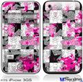 iPhone 3GS Skin - Checker Skull Splatter